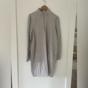Garnet Hill Gray Long Sleeve Dress